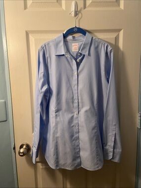 Brooks Brothers Light Blue and White Striped Dress Shirt
